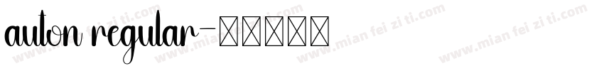 auton regular字体转换